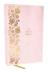KJV Personal Size Large Print End-of-Verse Reference Bible, Pink Leathersoft, Red Letter, Comfort Print (Thumb Indexed)