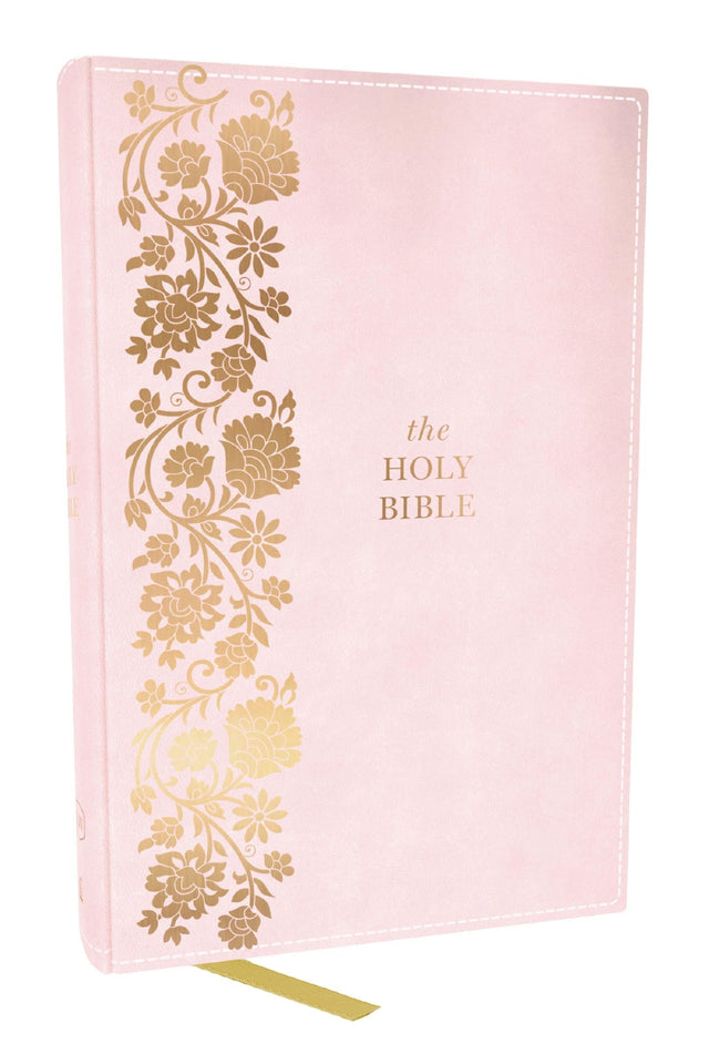 KJV Personal Size Large Print End-of-Verse Reference Bible, Pink Leathersoft, Red Letter, Comfort Print (Thumb Indexed)