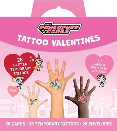 Powerpuff Girls Temporary Tattoo Valentines
