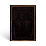Black Moroccan Midi Lined Softcover Flexi Journal (176 pages)