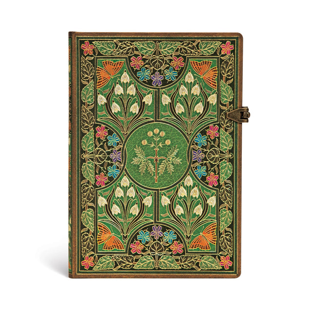Poetry in Bloom Midi Lined Journal (Clasp Closure)