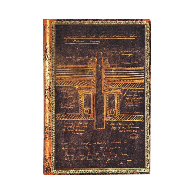Tesla, Sketch of a Turbine Mini Unlined Softcover Flexi Journal