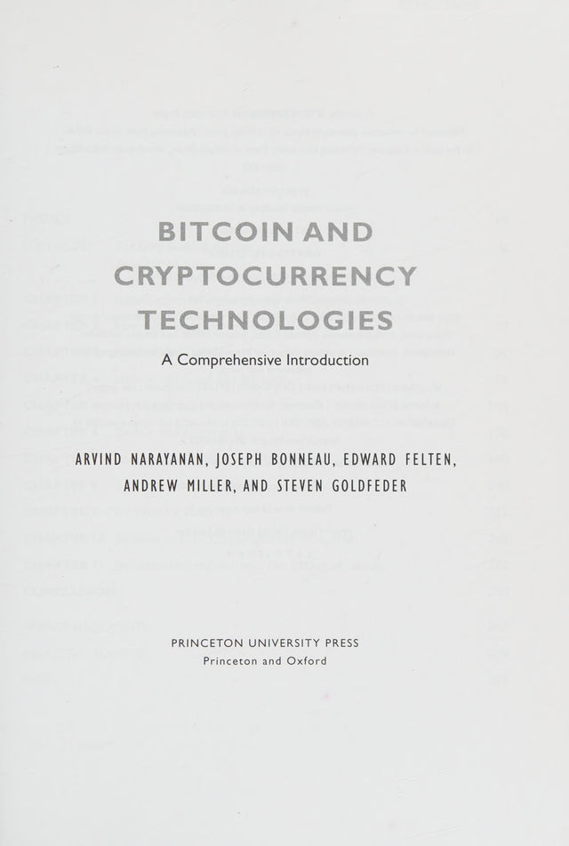 Bitcoin and Cryptocurrency Technologies
