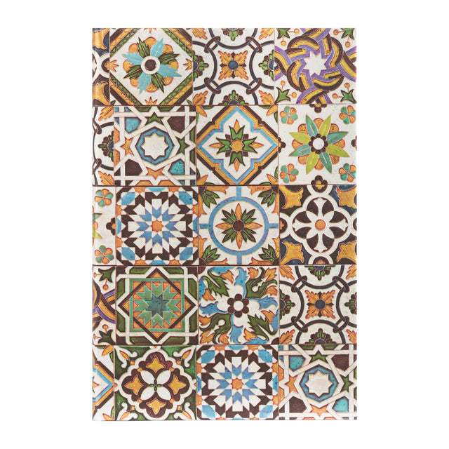 Porto (Portuguese Tiles) Mini Lined Hardback Journal (Elastic Band Closure)