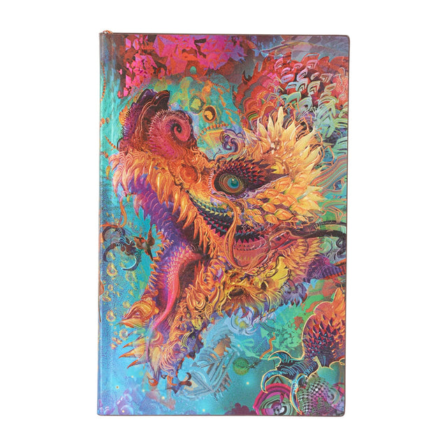 Humming Dragon (Android Jones Collection) Maxi Dot-Grid Softcover Flexi Journal (Elastic Band Closure)