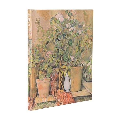 Cezanne’s Terracotta Pots and Flowers Ultra Lined Hardback Journal (Elastic Band Closure)