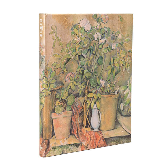 Cezanne’s Terracotta Pots and Flowers Ultra Unlined Hardback Journal (Elastic Band Closure)