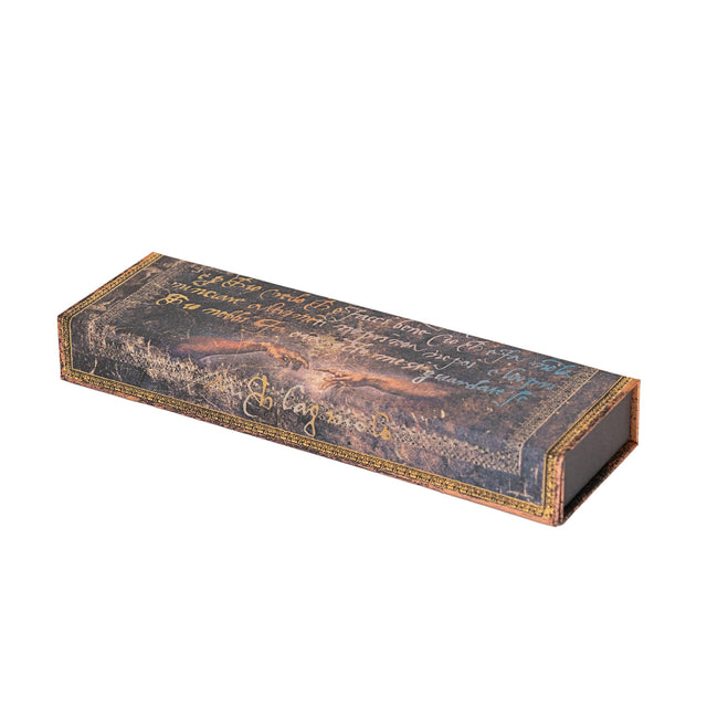 Michelangelo, Handwriting (Embellished Manuscripts Collection) Pencil Case (Wrap Closure)