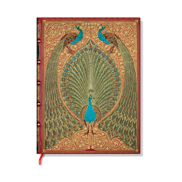 Hafiz’s Peacocks (Sangorski & Sutcliffe) Mini Lined Hardcover Journal (Elastic Band Closure)