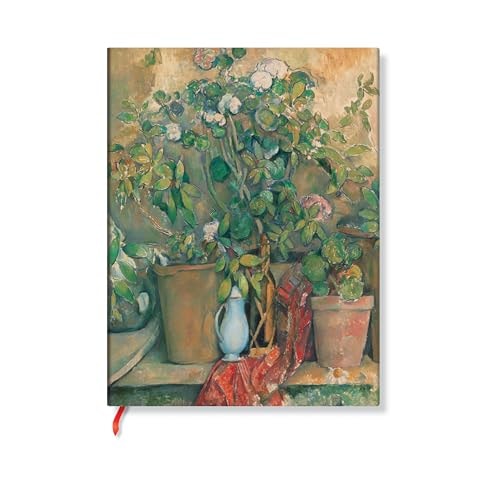 Cezanne’s Terracotta Pots and Flowers Midi Address Book (Elastic Band Closure)