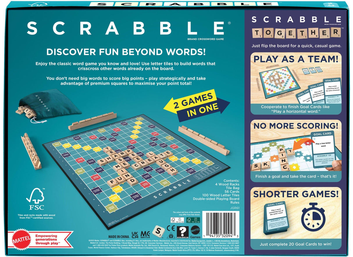 Classic Scrabble - 2-in-1 Board Game