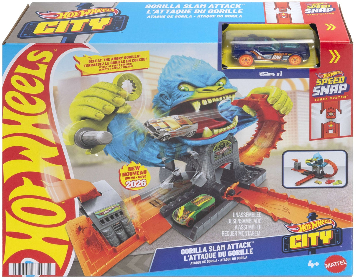 Hot Wheels: Gorilla Slam Attack Repair Shop Playset