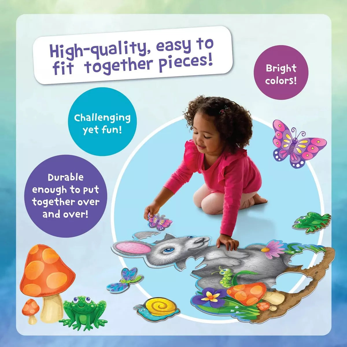 Peaceable Kingdom: Floor Puzzle Bunny 41 Pieces