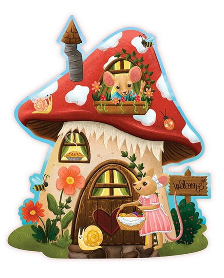 Peaceable Kingdom: Floor Puzzle Mouse House 41 Pieces