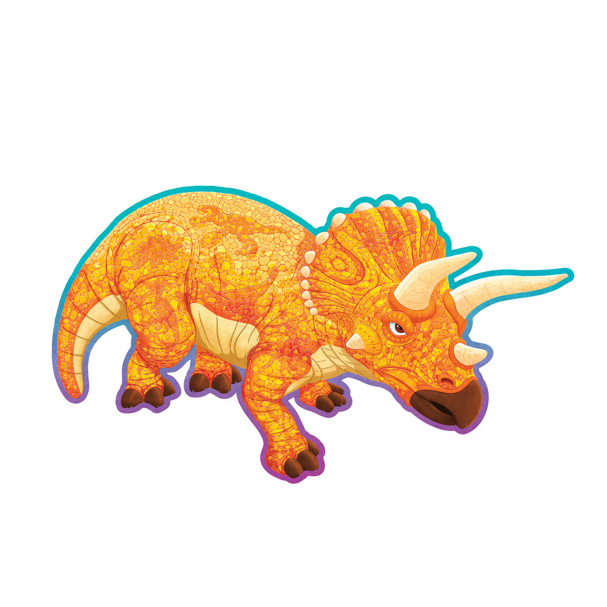 Peaceable Kingdom: Floor Puzzle Triceratops 52 Pieces