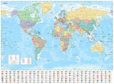Collins World Wall Laminated Map