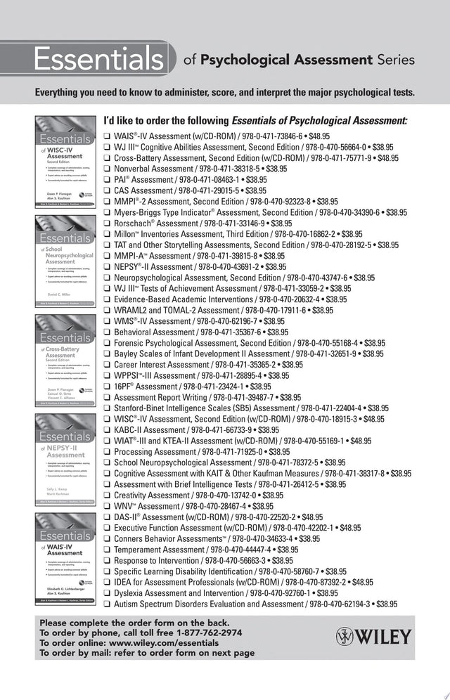 Essentials of PAI Assessment