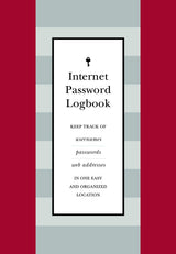 Internet Password Logbook (Red Leatherette)
