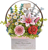 Rolife: Wooden Flower Basket DIY Miniature Puzzle Kit - (TW03H)