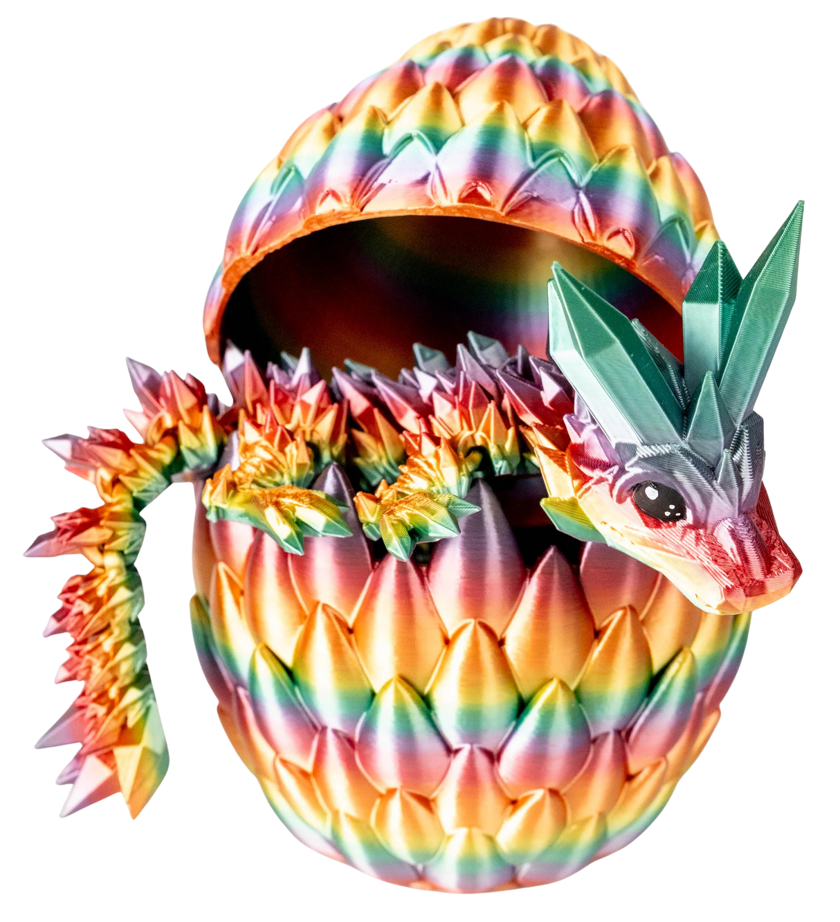 Turtle Creations: Baby Crystal Dragon - Rainbow / Regular Baby In A Regular Egg