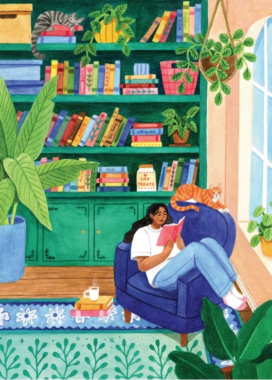 Pieces & Peace: Green Reading Corner Puzzle - 500 Pieces