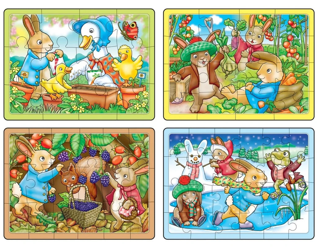 Orchard Toys: Peter Rabbit - 4-in-a-Box Puzzles
