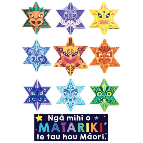 NZ Matariki Cluster Stickers (170x275mm)