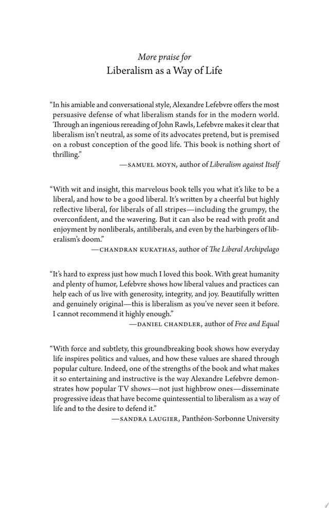 Liberalism as a Way of Life