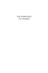 The Rāmāyaṇa of Vālmīki
