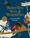 Butterflies, Bees & Dragonflies Coloring Book