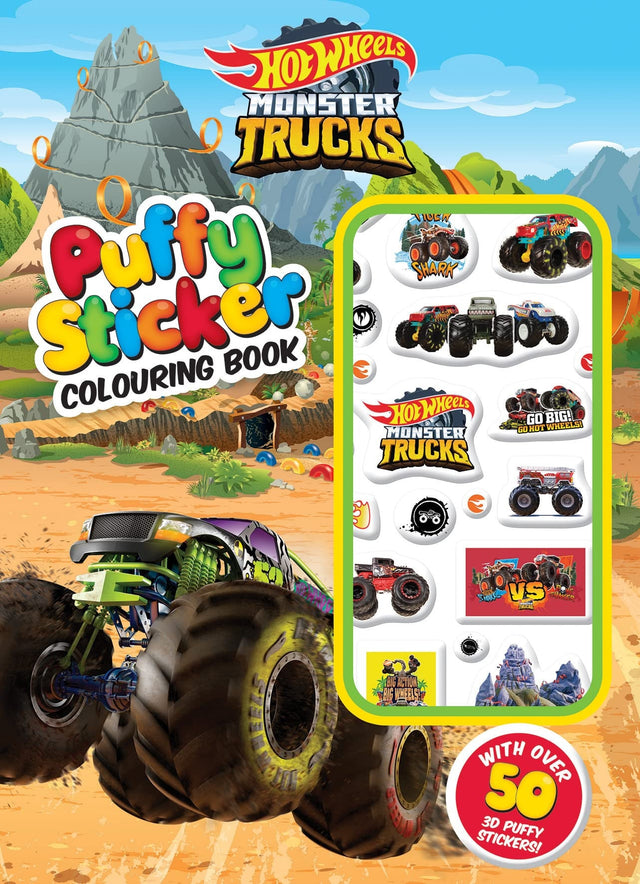 Hot Wheels Monster Trucks: Puffy Sticker Colouring Book (Mattel)