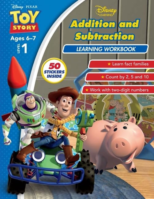Disney Toy Story: Addition and Subtraction Learning Workbook Level 1