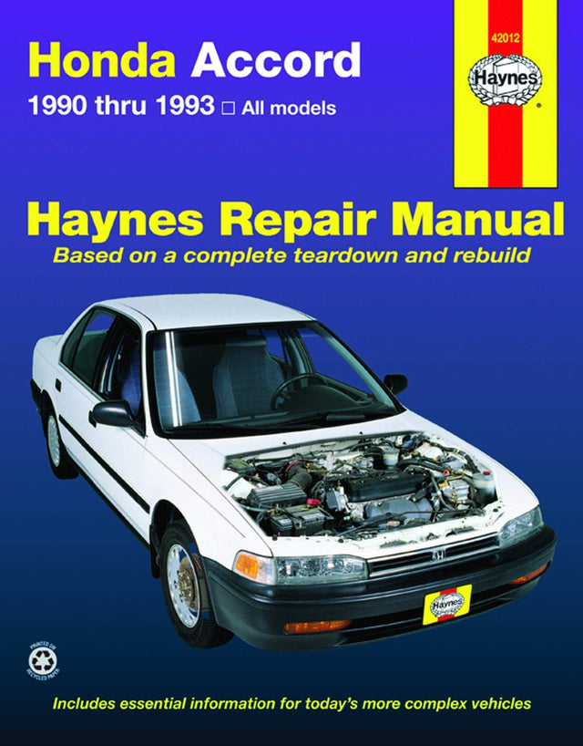 Honda Accord (1990-1993) Haynes Repair Manual (USA)