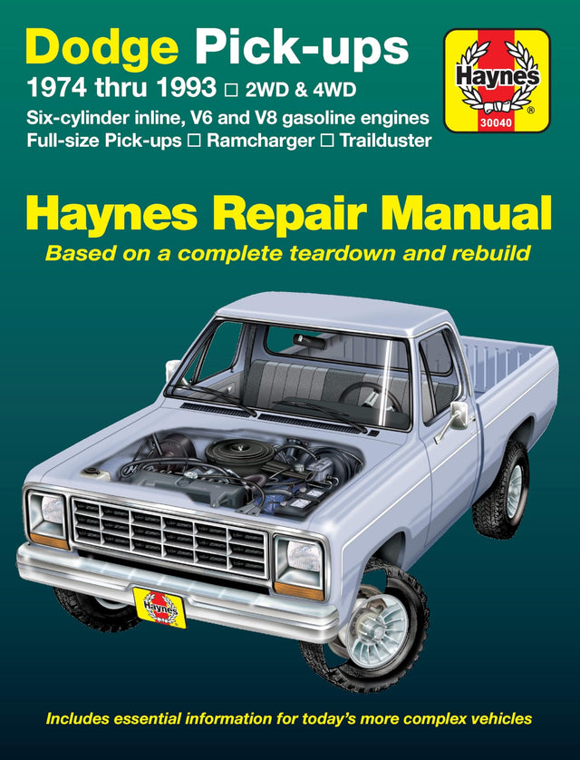 Dodge Ramcharger & Trailduster full-size pick-ups (1974-1993) Haynes Repair Manual (USA)