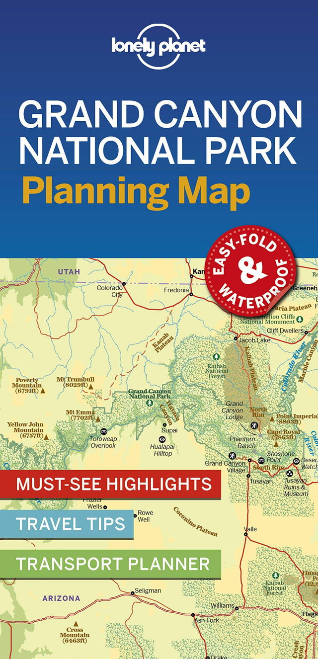 Lonely Planet Grand Canyon National Park Planning Map