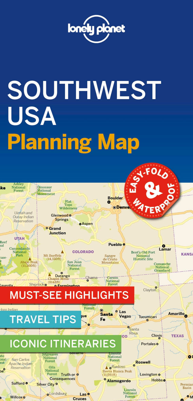 Lonely Planet Southwest USA Planning Map