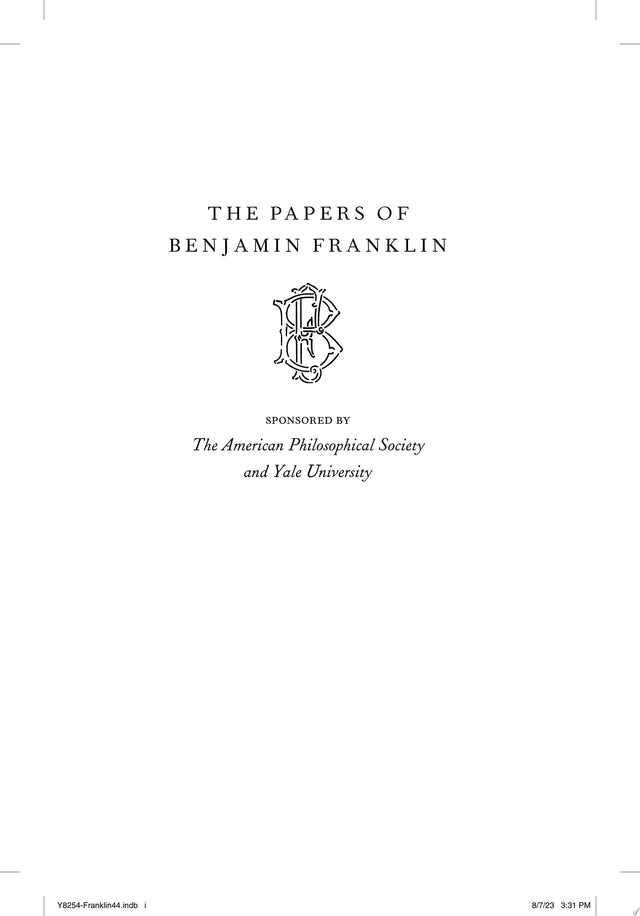 The Papers of Benjamin Franklin