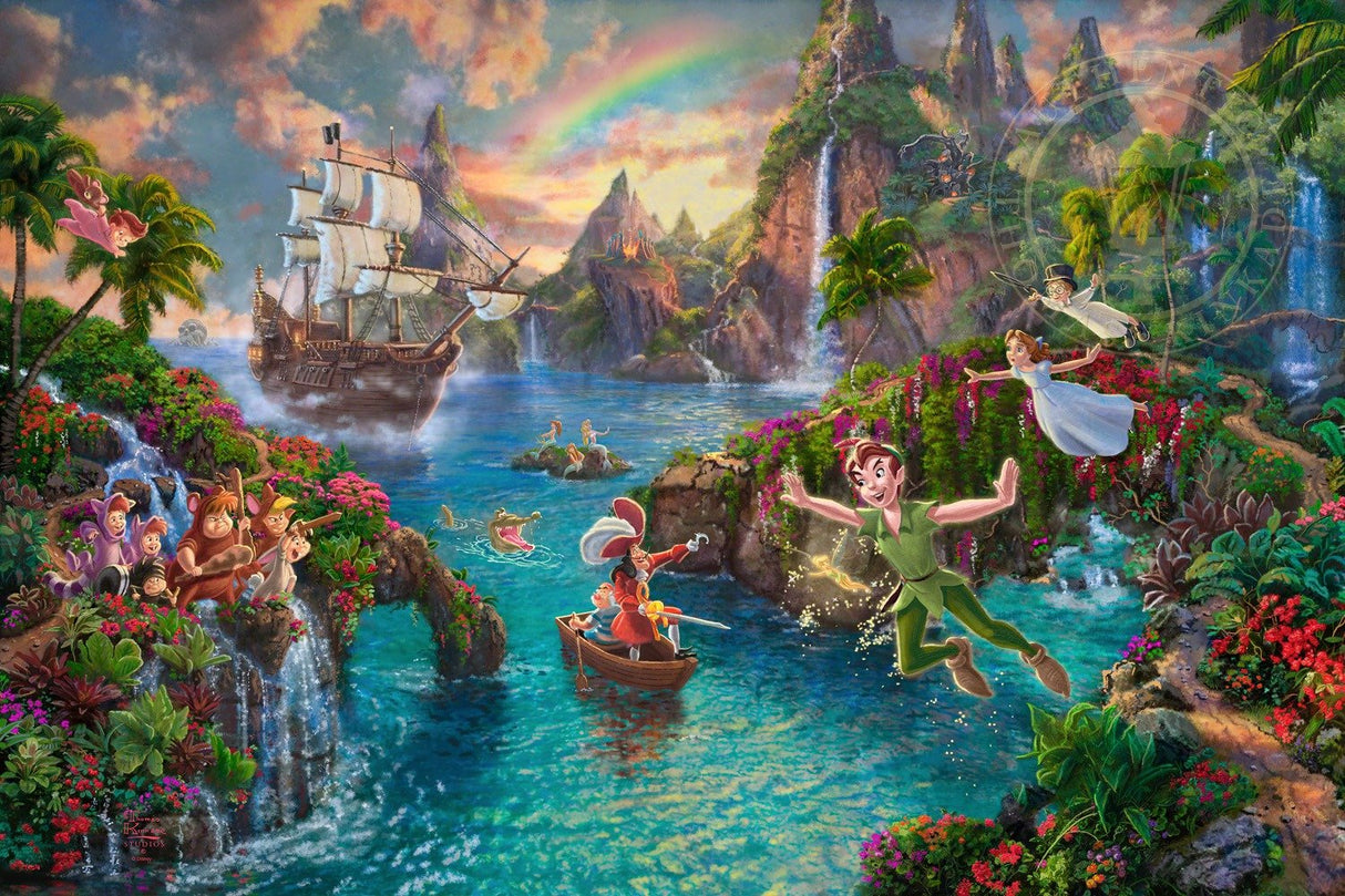 Harlington Thomas Kinkade PQ Disney Peter Pan's Neverland 1000 pieces