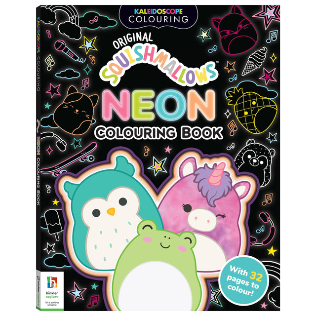Kaleidoscope Squishmallows Neon Colouring Book