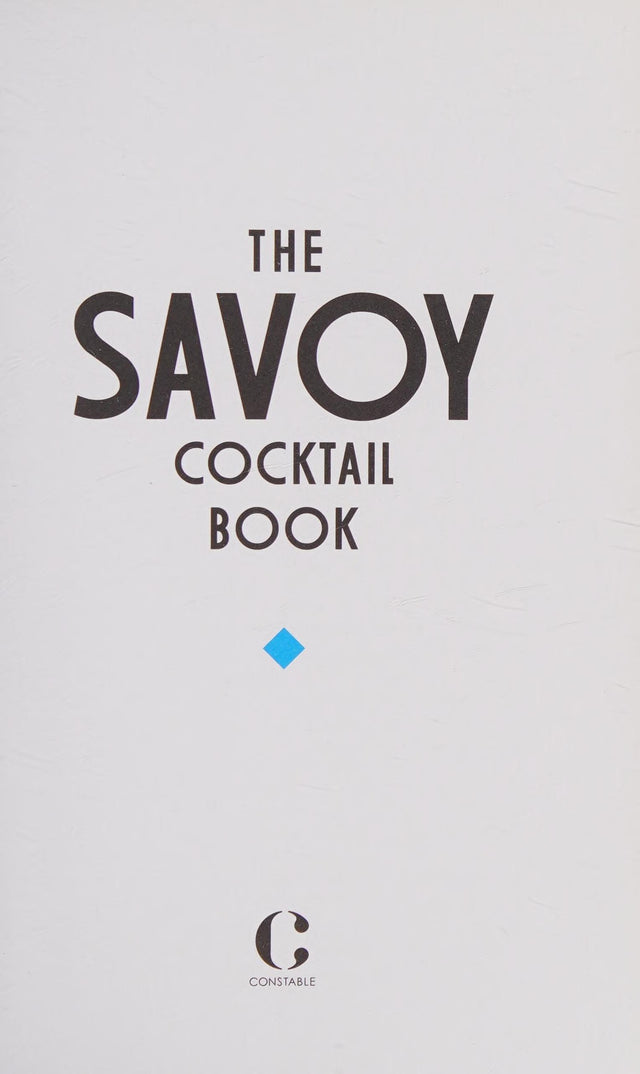 The Savoy Cocktail Book