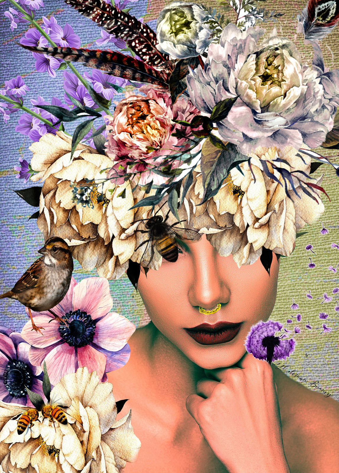 Woman in Bloom  - 1000 Piece Jigsaw Puzzle Bloom Bee Beautiful