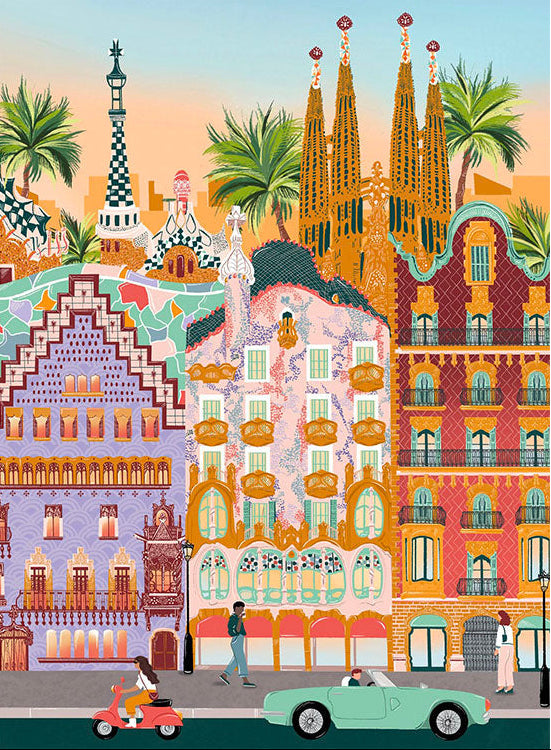 Pieces & Peace: Barcelona Mini Puzzle - 96 Pieces