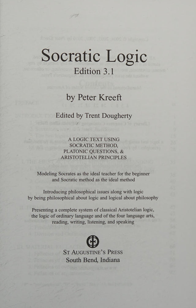 Socratic Logic 3.1e – Socratic Method Platonic Questions
