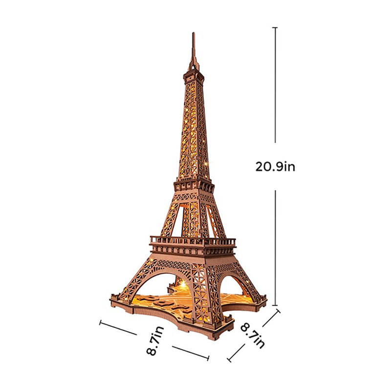 Rolife Eiffel Tower Night Scene DIY 3D Wooden Puzzle - (TGL01)