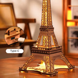 Rolife Eiffel Tower Night Scene DIY 3D Wooden Puzzle - (TGL01)