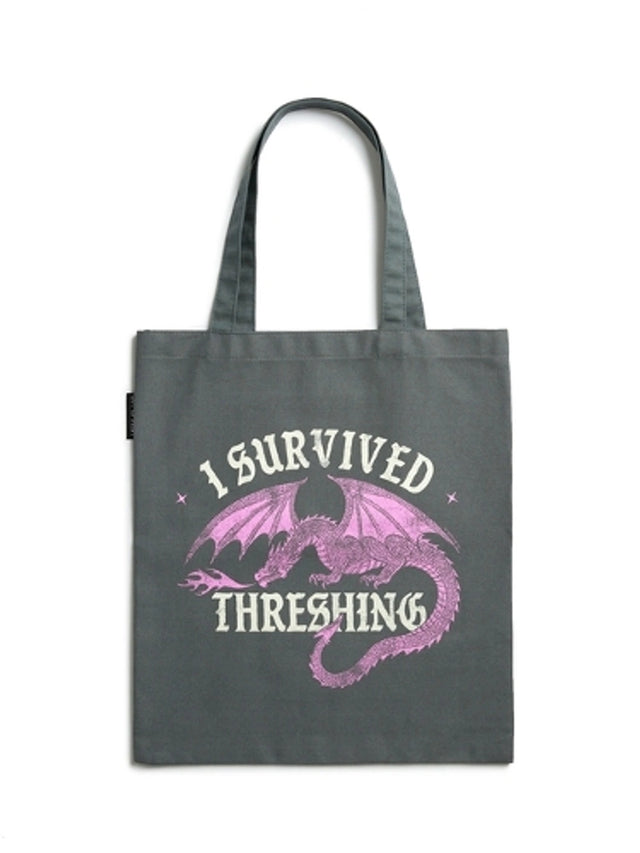 Rebecca Yarros's Fourth Wing: I Survived Threshing (Pink Dragon) Tote Bag