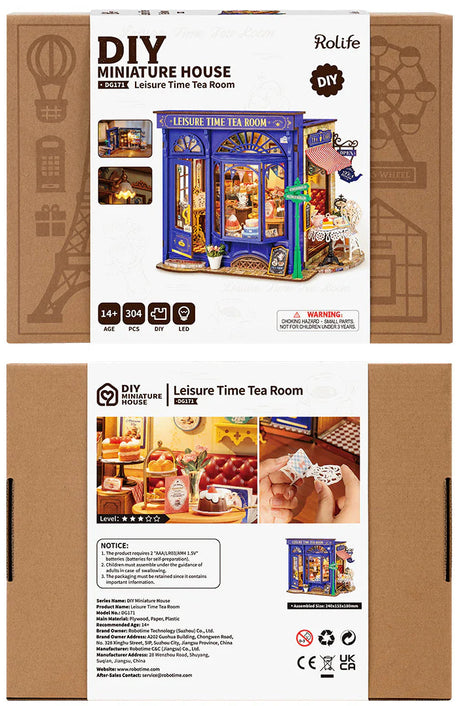 Rolife Leisure Time Tea Room DIY Miniture Puzzle - (DG171)