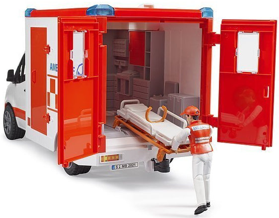 Bruder: MB Sprinter Ambulance + Driver with Light & Sound Module