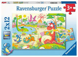 Ravensburger: My Dino Friends Puzzle 2x12 Pieces