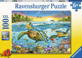 Ravensburger: Swim with Sea Turtles Puzzle 100 Pieces